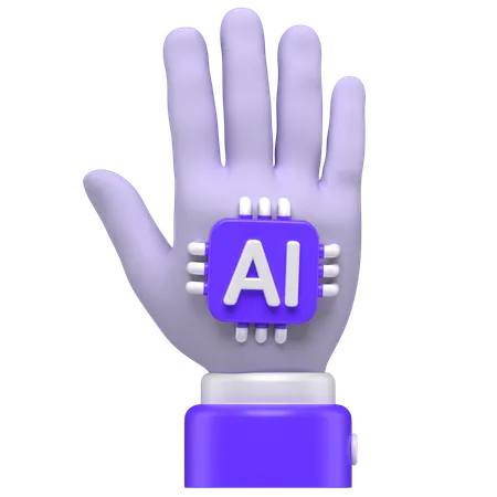 Ai Hand  3D Icon