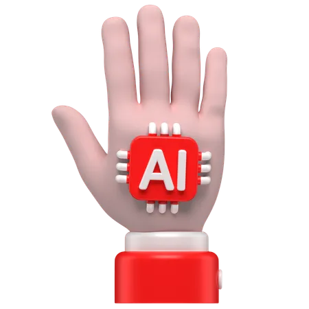 Ai Hand  3D Icon