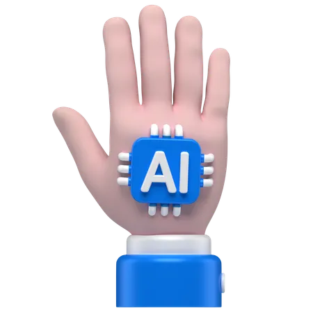 Ai Hand  3D Icon