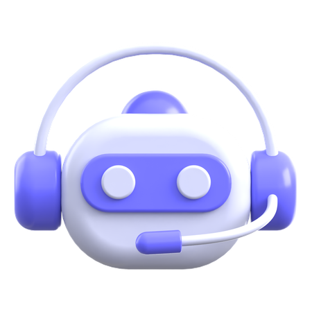 Ai Headset Assistant  3D Icon