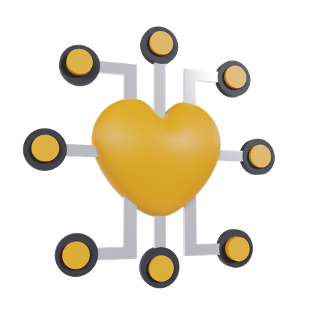 Ai Heart  3D Icon