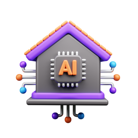 Ai home  3D Icon