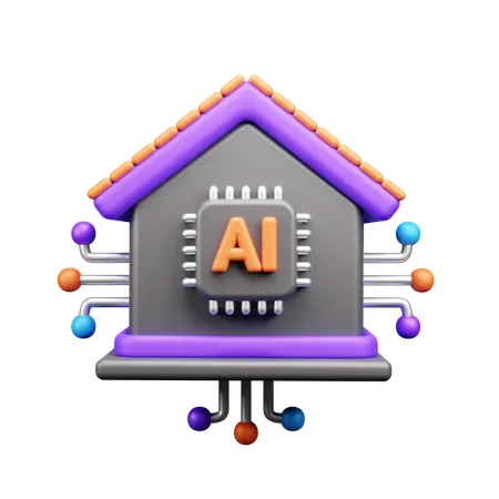 Ai home  3D Icon