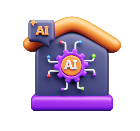 Ter casa  3D Icon