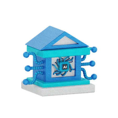 Ai Home  3D Icon