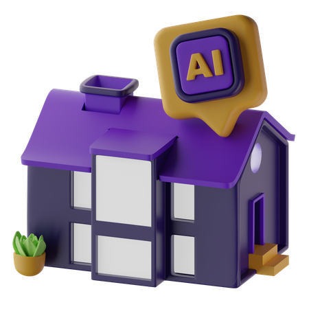 Ai Home  3D Icon