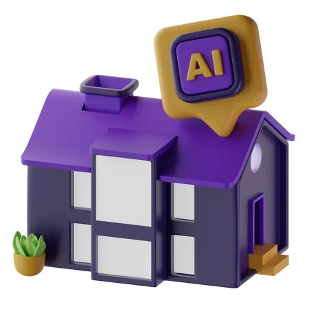 Ai Home  3D Icon