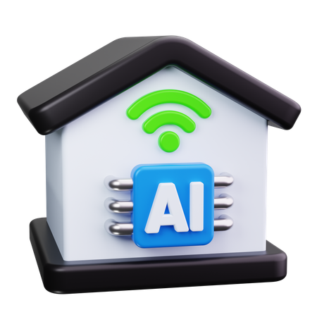 Ai Home  3D Icon