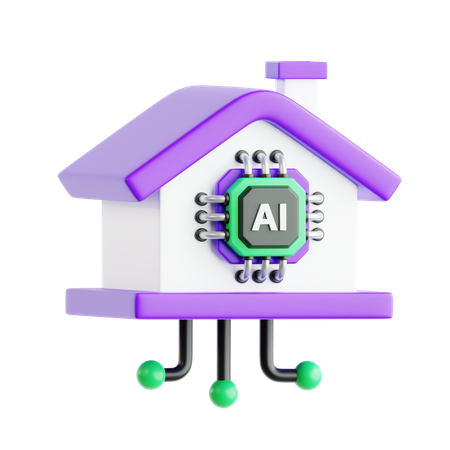 Ai Home  3D Icon