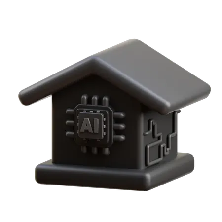 AI Home  3D Icon