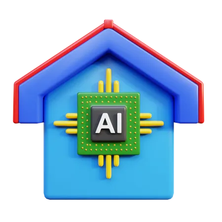 Ai Home  3D Icon