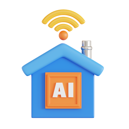 Ai Home  3D Icon