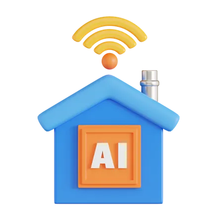 Ai Home  3D Icon