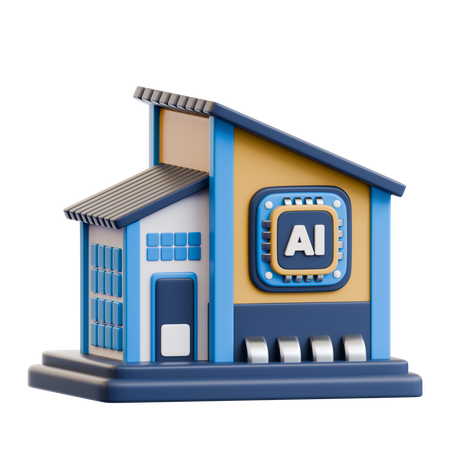 Ai Home  3D Icon