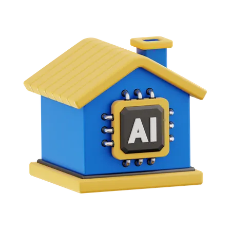 Ai Home  3D Icon