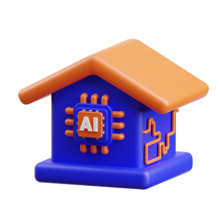 AI Home  3D Icon