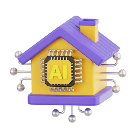 Ai House  3D Icon