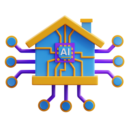 Ai House  3D Icon