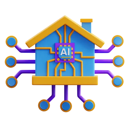 Ai House  3D Icon