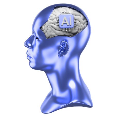 Ai Human Brain  3D Icon