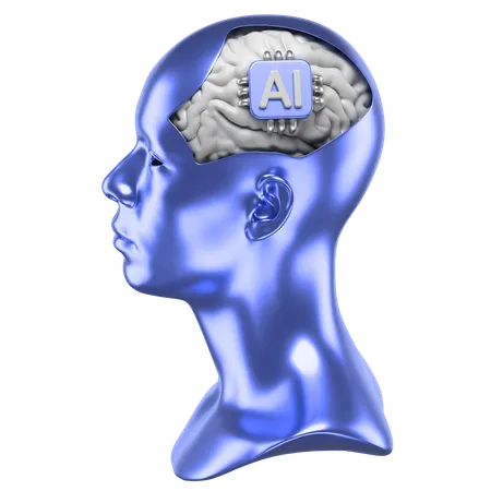 Ai Human Brain  3D Icon