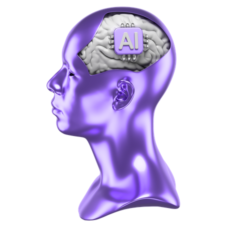 Ai Human Brain  3D Icon