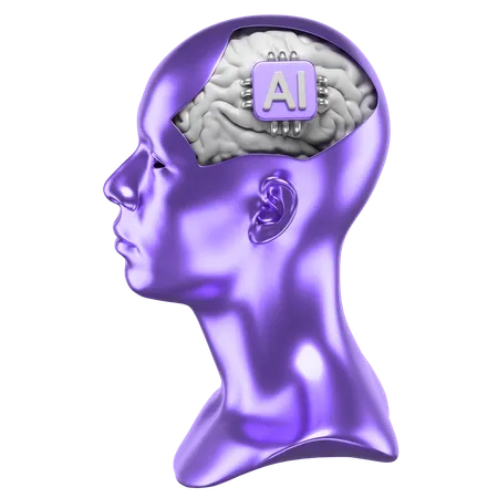 Ai Human Brain  3D Icon