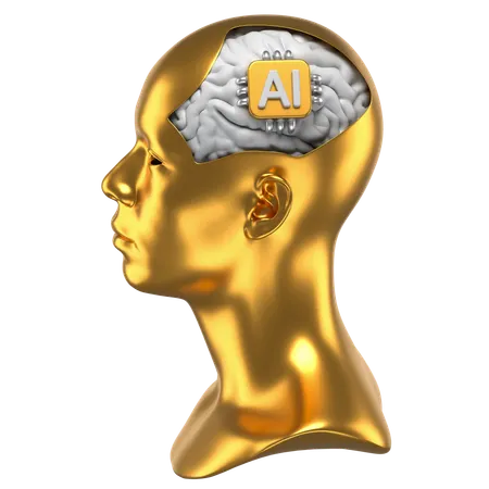 Ai Human Brain  3D Icon