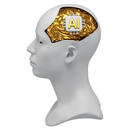Ai Human Brain  3D Icon