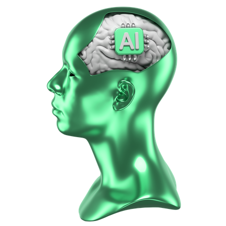Ai Human Brain  3D Icon