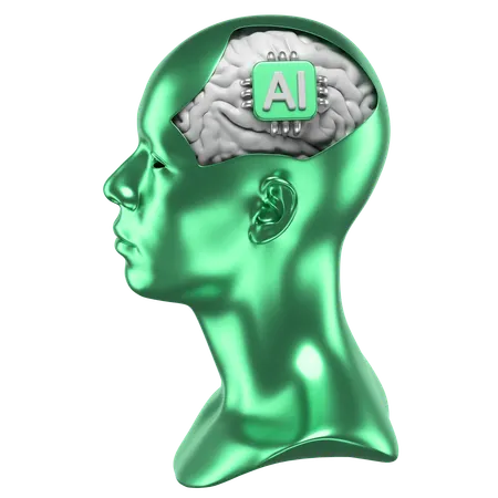 Ai Human Brain  3D Icon