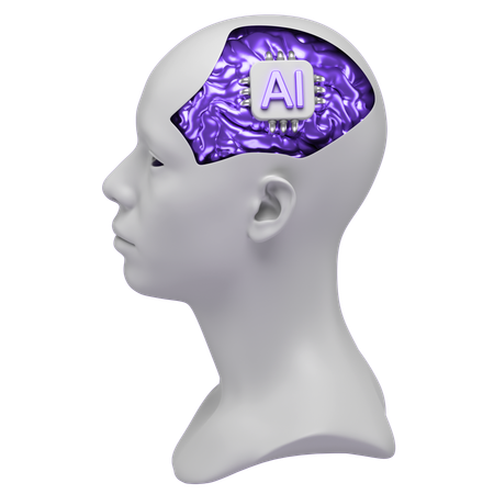 Ai Human Brain  3D Icon