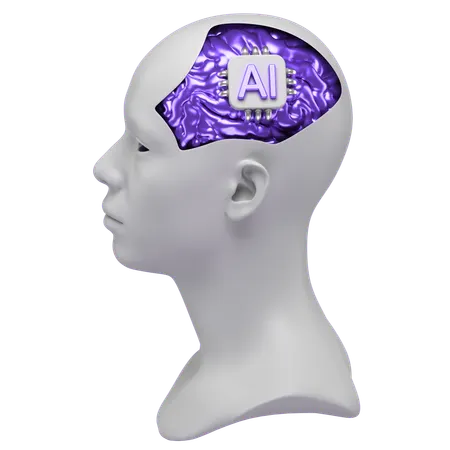 Ai Human Brain  3D Icon