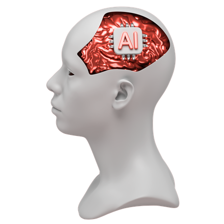 Ai Human Brain  3D Icon