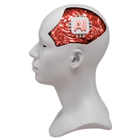 Ai Human Brain  3D Icon