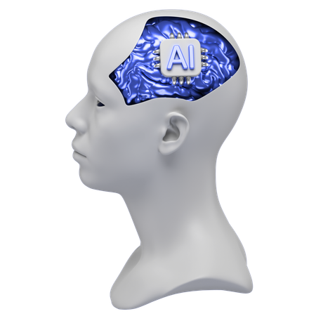Ai Human Brain  3D Icon