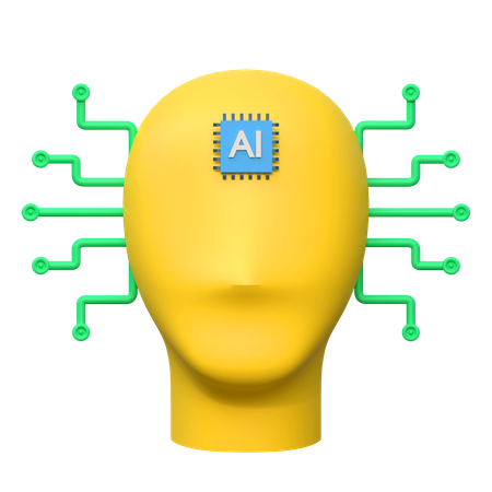 Ai Human Brain  3D Icon