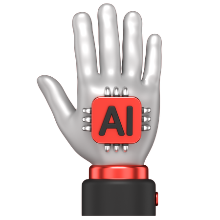 Ai Human Hand  3D Icon