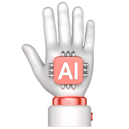 Ai Human Hand  3D Icon