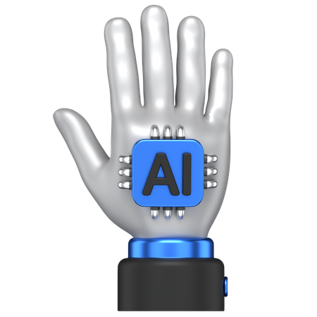 Ai Human Hand  3D Icon