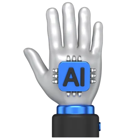 Ai Human Hand  3D Icon