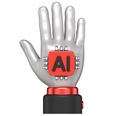 Ai Human Hand  3D Icon