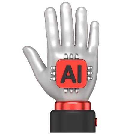 Ai Human Hand  3D Icon