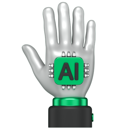 Ai Human Hand  3D Icon
