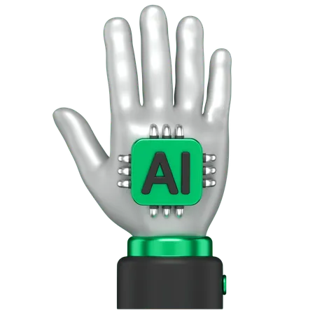 Ai Human Hand  3D Icon