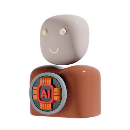 Ai Humanoid  3D Icon