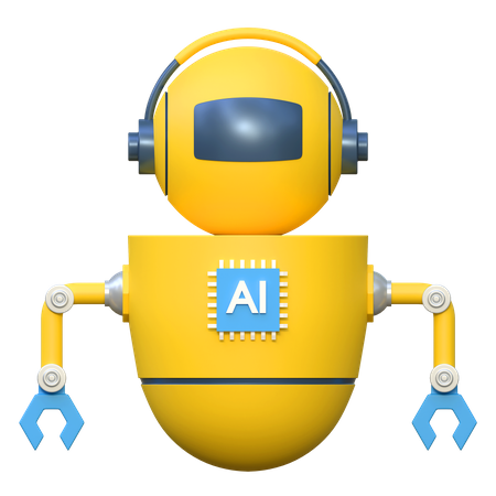 Ai Humanoid  3D Icon