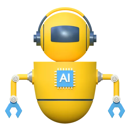 Ai Humanoid  3D Icon