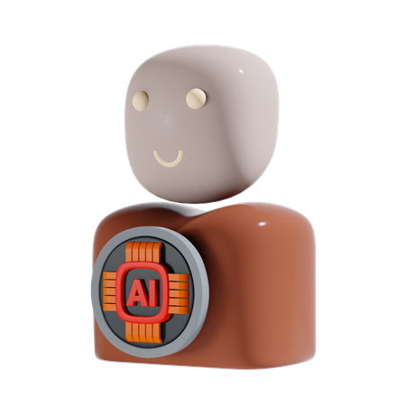 Ai Humanoid  3D Icon