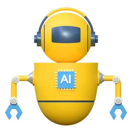 Robot Artificial Inteligence Icon 3 D Illustration 3D Icon